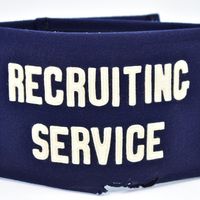 WWII Recruiting Service Armband