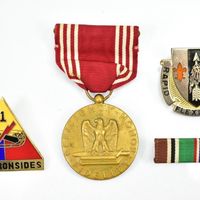 (4) WWII U.S. Medals/ Pins (Sells Together)