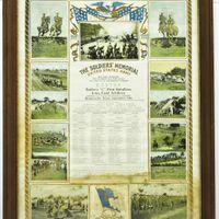 1916 "The Soldiers' Memorial" Framed Certificate