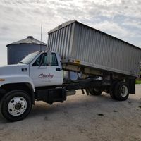 1999 Chevy c7500 single axle grain truck, cat dsl, Kann aluminum box, grain gate, 236500 miles. Andrew (309) 224-3900