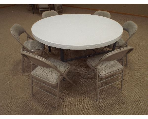(45) 5' round & (20) 8' rectangular Lifetime Tables